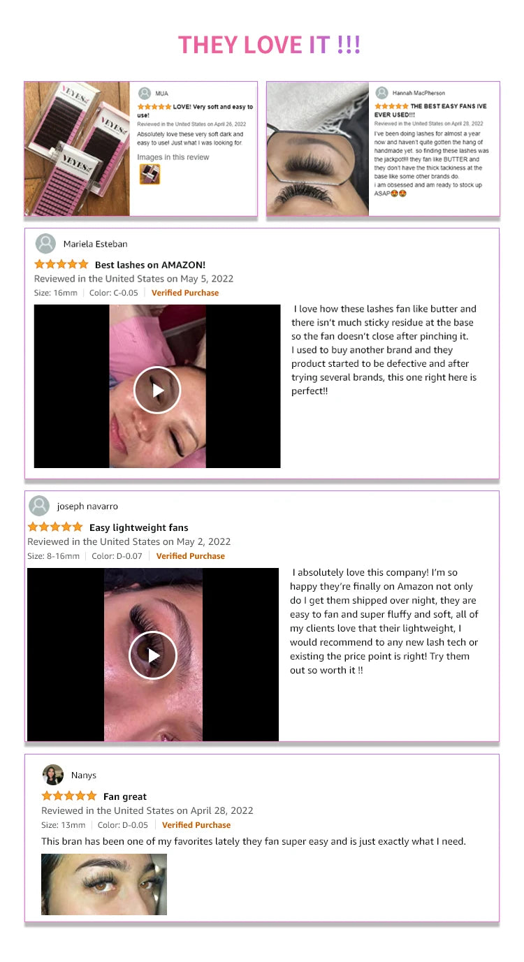 VEYES INC Cashmere Eyelash Extensions Faux Mink Lashes Natural Look