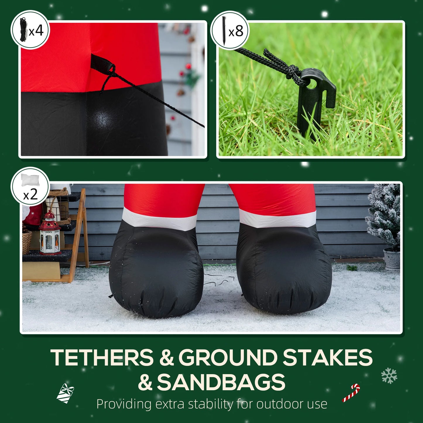 Zhejiang Christmas Inflatable Santa Yard Decor Led Outdoor Light