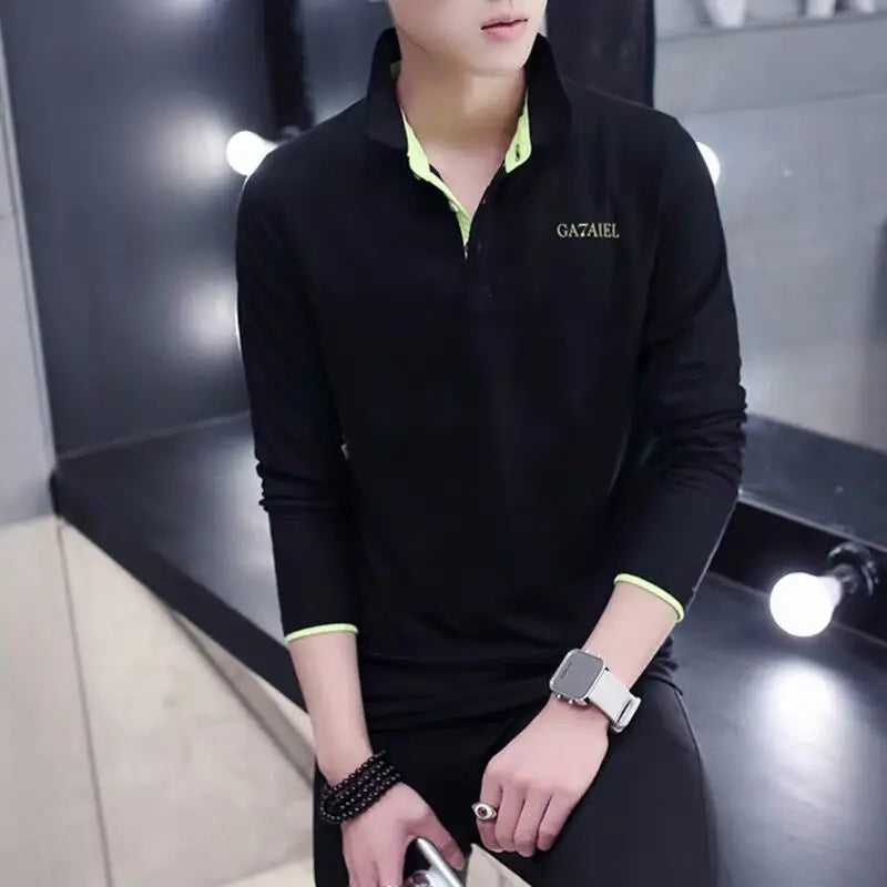 Shangkaka Men's Polo Shirt Slim Fit Casual Tee