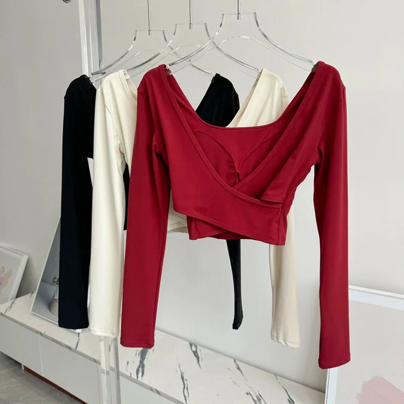 Women Seamless Breathable Long Sleeve Yoga Top For Running Workouts