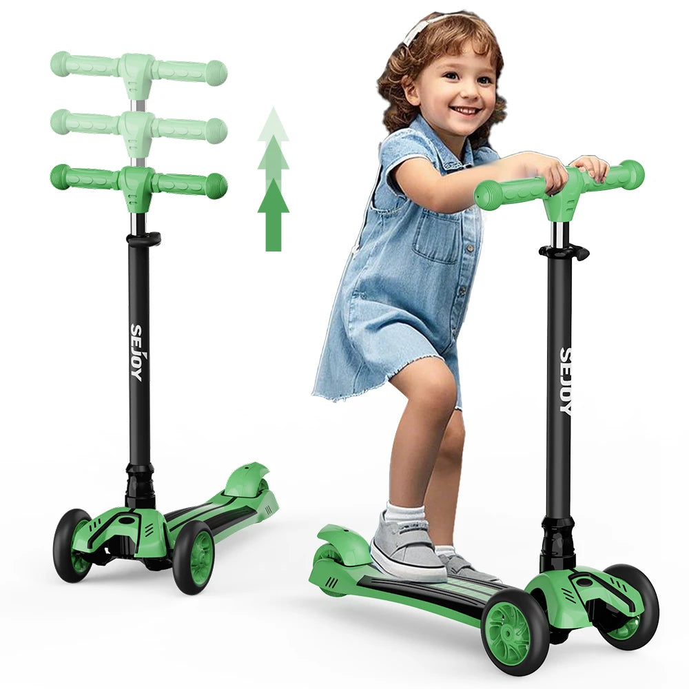 Sejoy Baby Scooter With LED Wheels Foldable Dual Modes