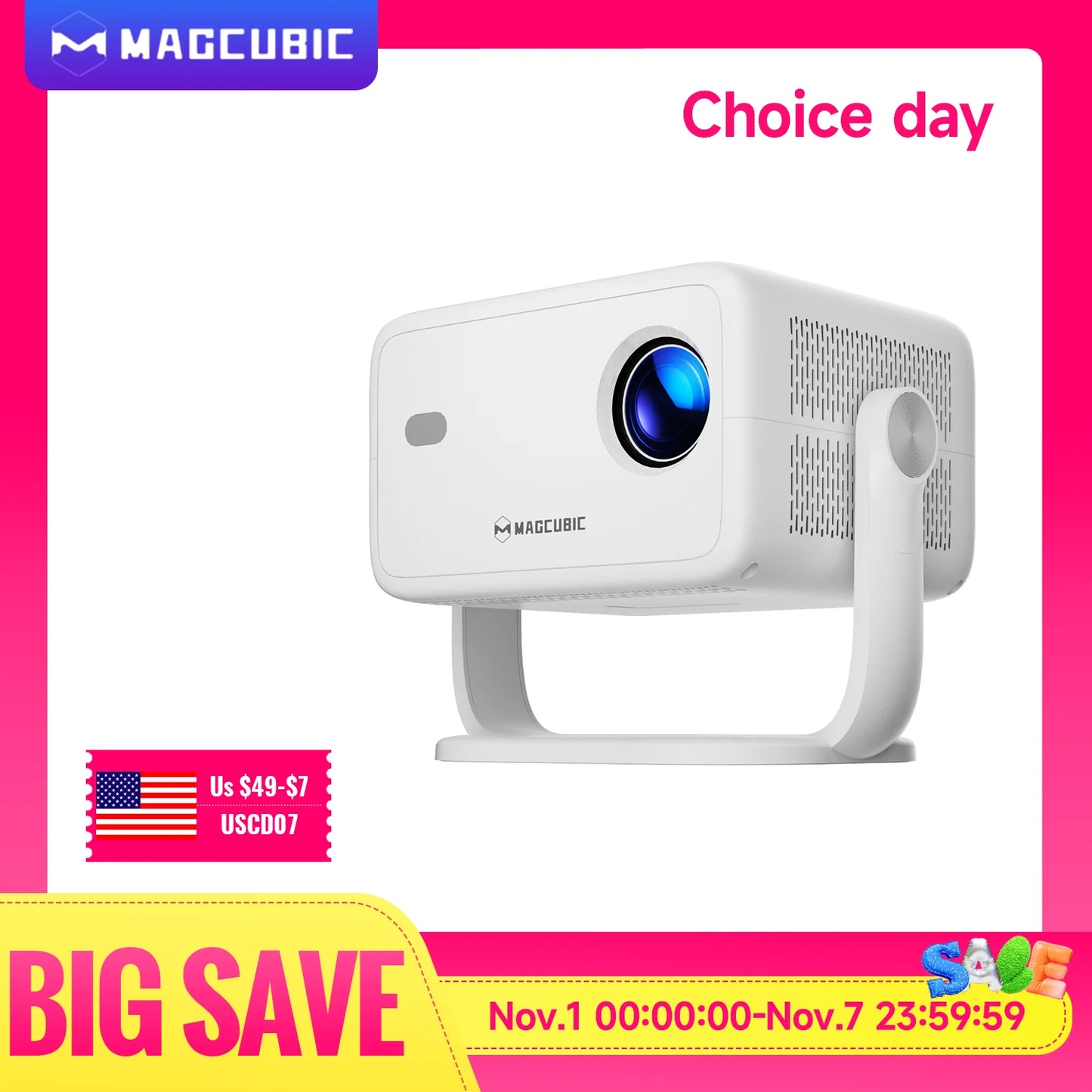 Magcubic 650 ANSI Auto Focus Portable Projector WiFi6