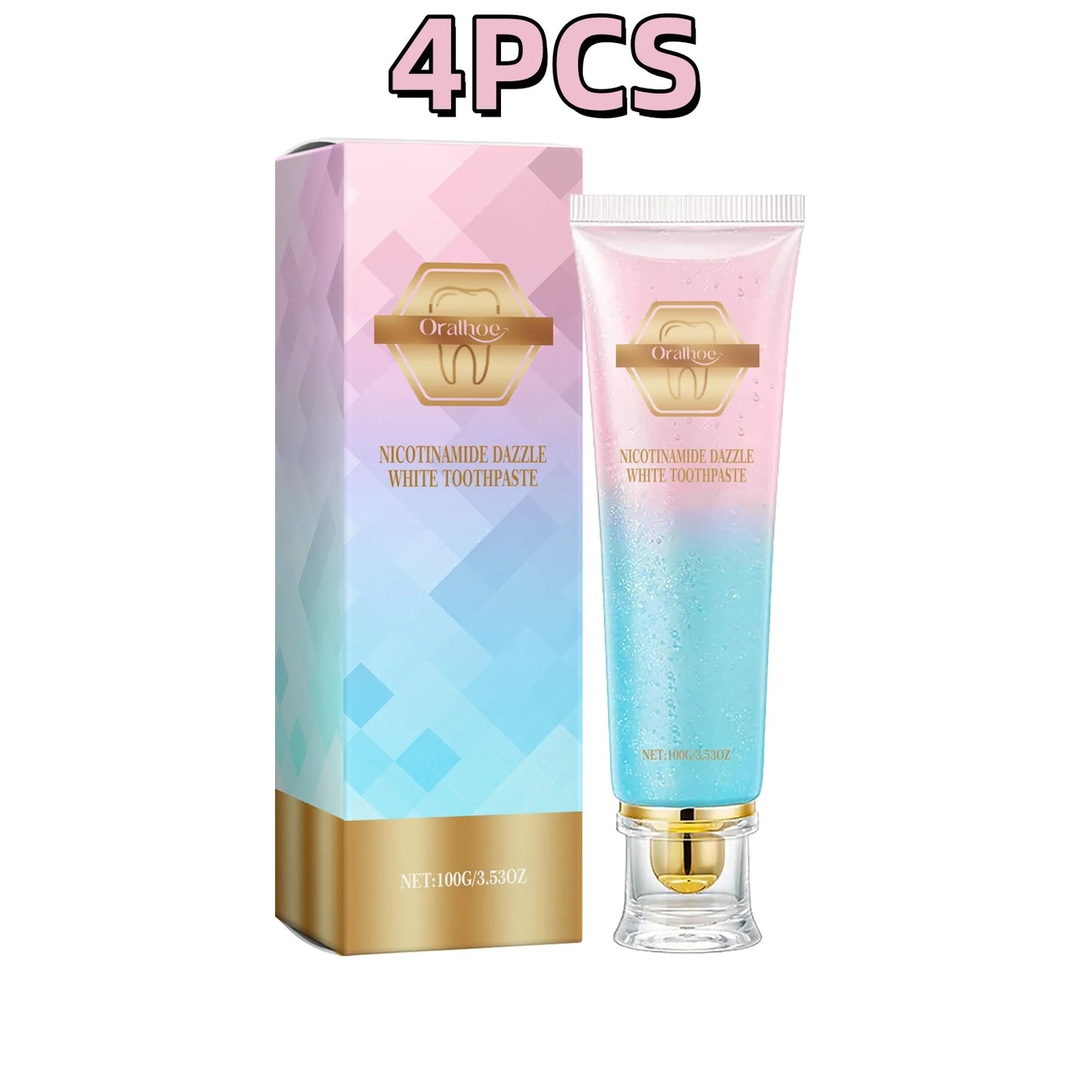 Oralhoe 100g Niacinamide Whitening Toothpaste Brighten Teeth Clean Teeth Stain Mouth Fresh Breath Oral Hygiene Bleach Toothpaste