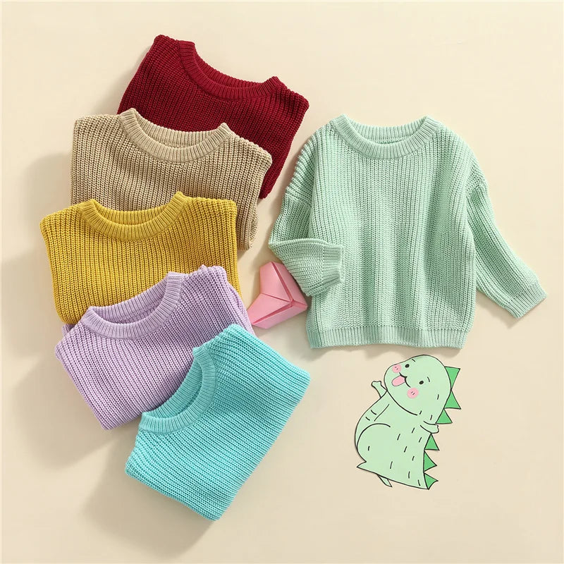 Suefunskry Newborn Unisex Knitted Long Sleeve Sweater