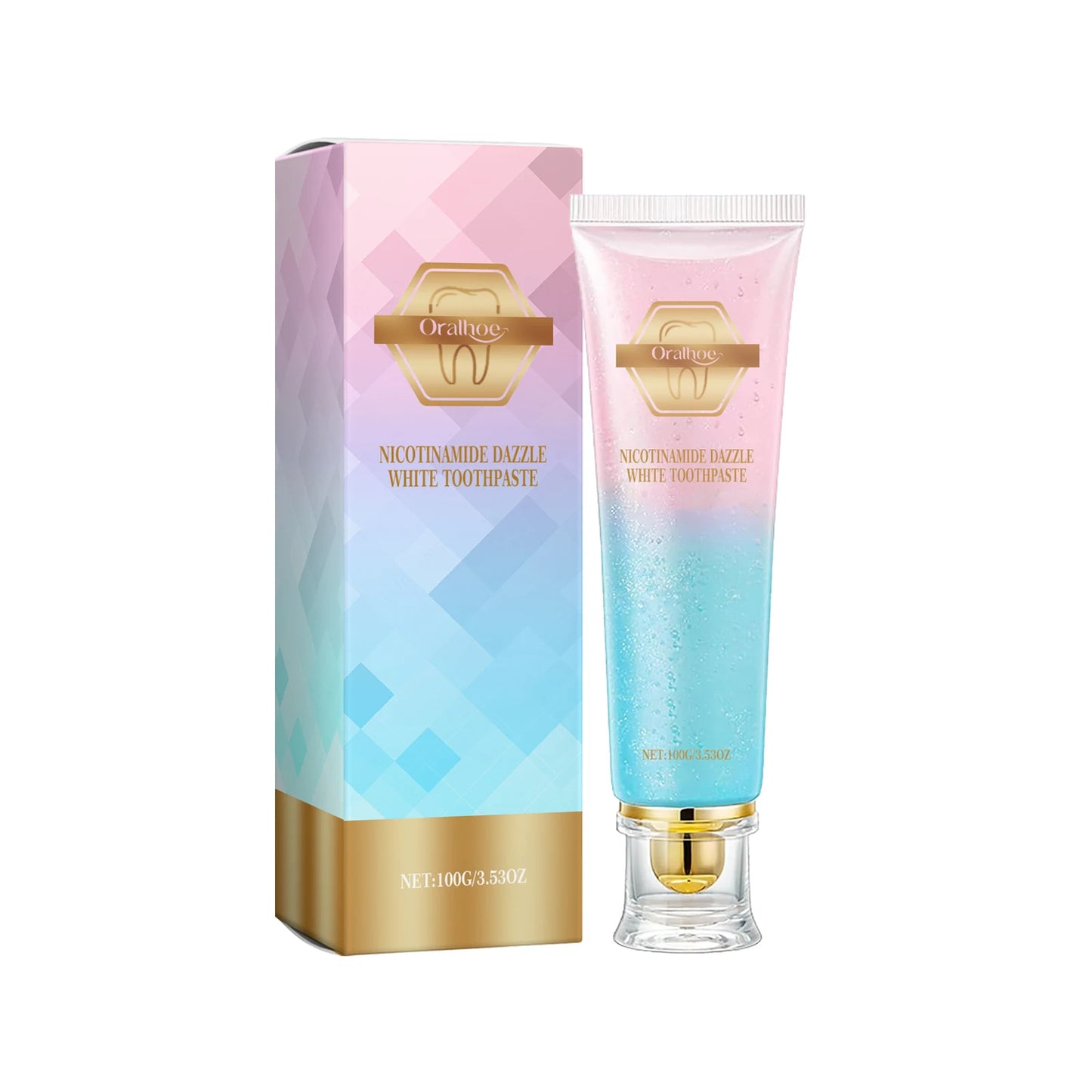 Oralhoe 100g Niacinamide Whitening Toothpaste Brighten Teeth Clean Teeth Stain Mouth Fresh Breath Oral Hygiene Bleach Toothpaste