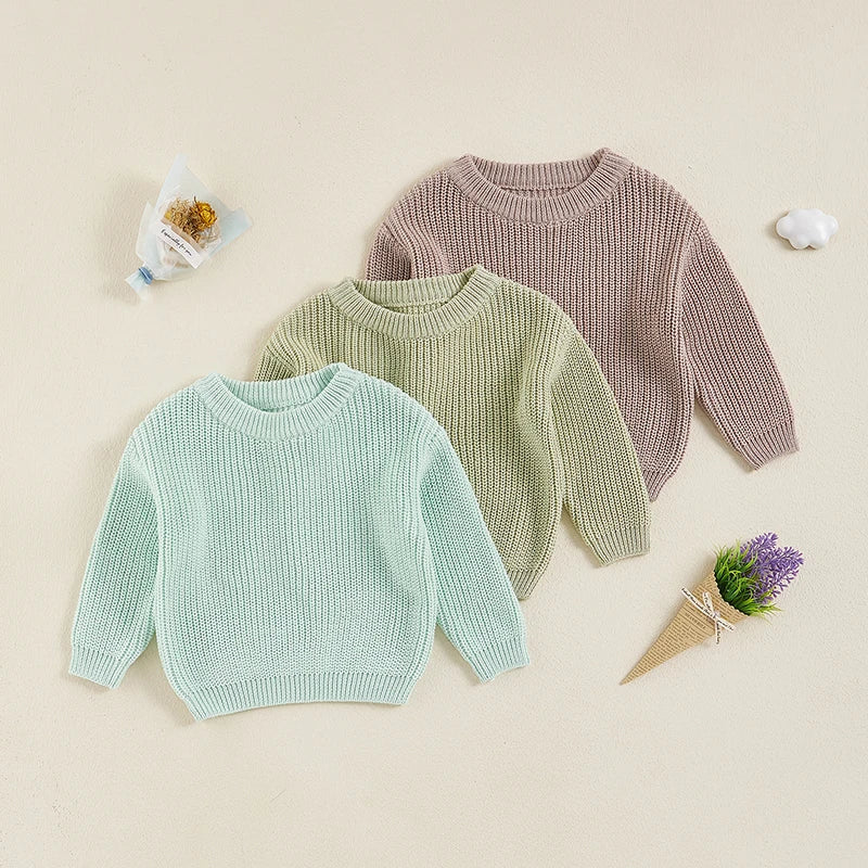 Suefunskry Newborn Unisex Knitted Long Sleeve Sweater