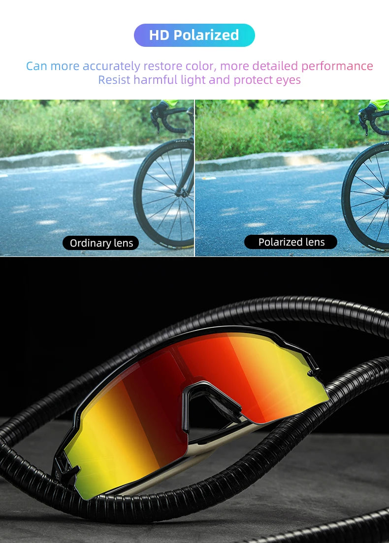 ROCKBROSC Cycling Glasses Polarized Photochromic UV400 Sunglasses