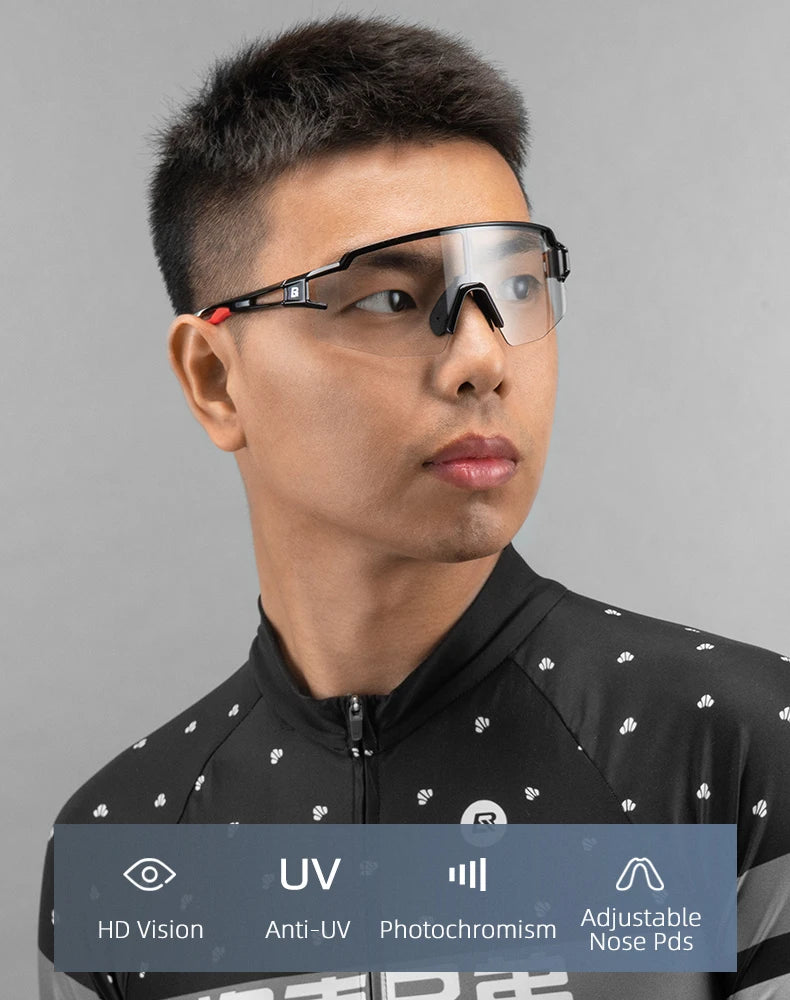 ROCKBROS Photochromic Polarized Cycling Glasses UV400 Protection