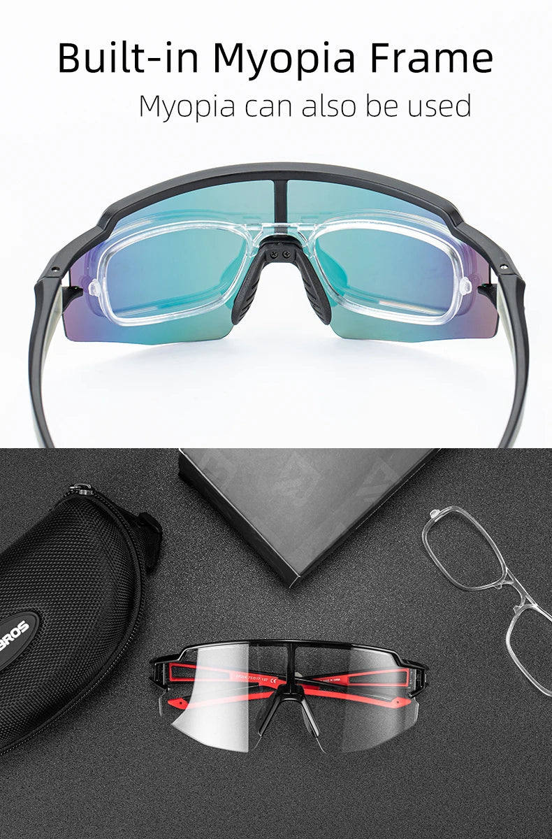 ROCKBROS Photochromic Polarized Cycling Glasses UV400 Protection