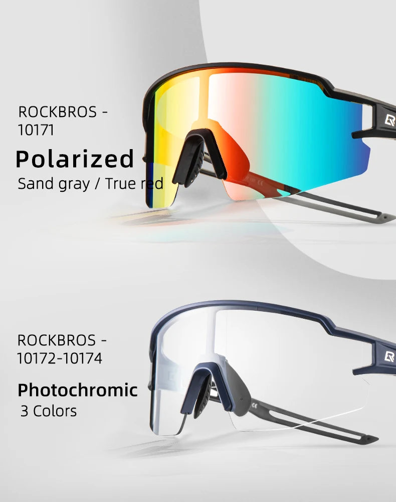 Rockbros Photochromic Polarized Cycling Glasses UV400 Eyewear
