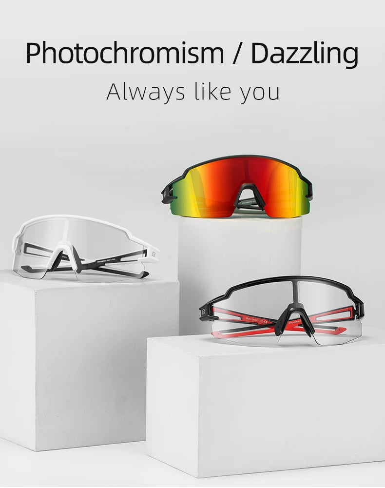 ROCKBROS Photochromic Polarized Cycling Glasses UV400 Protection