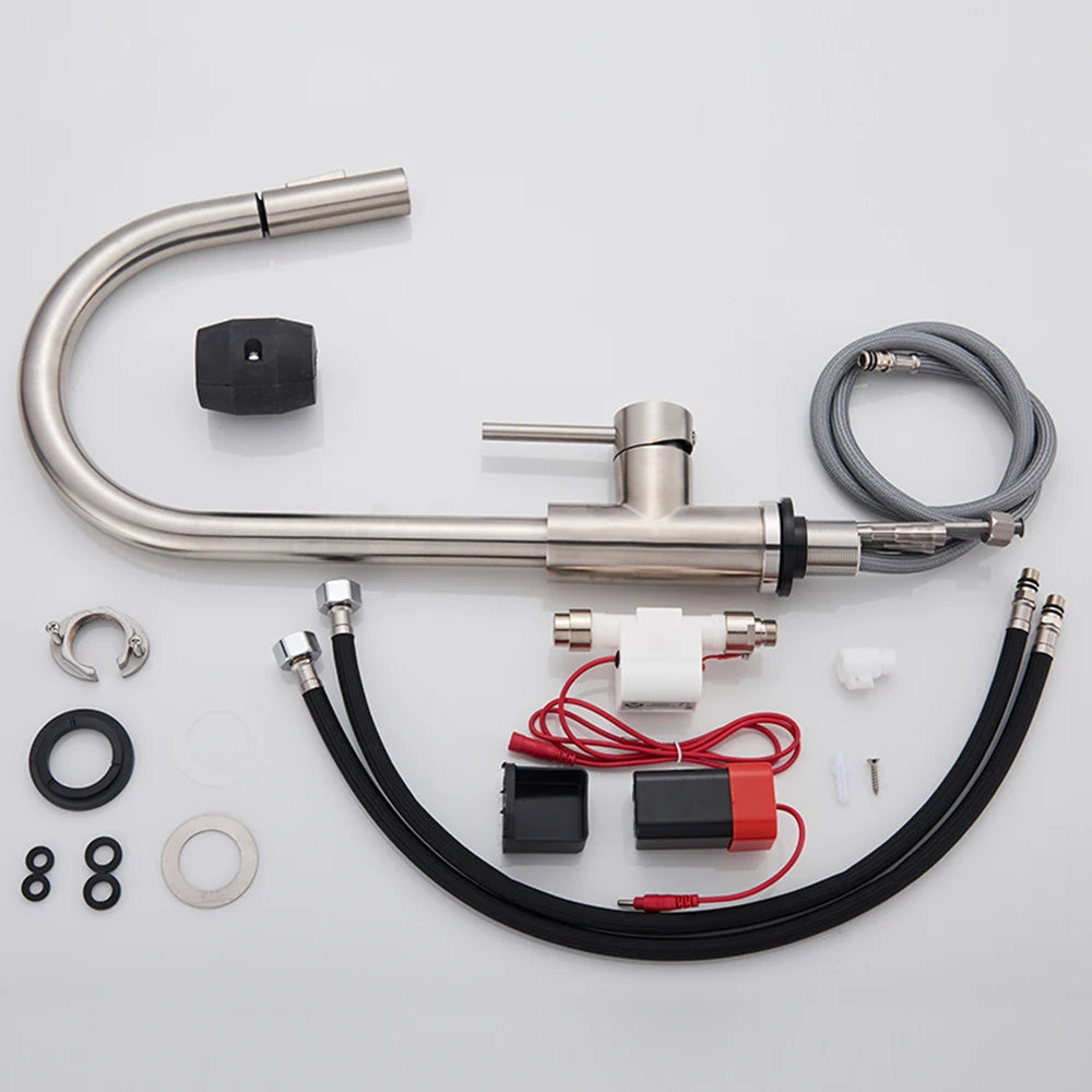 Black Pull Out Sensor Kitchen Faucet Touch Control Faucet 2 Function Mixer For Sink Tap Sprayer Single Handle Mixer Tap