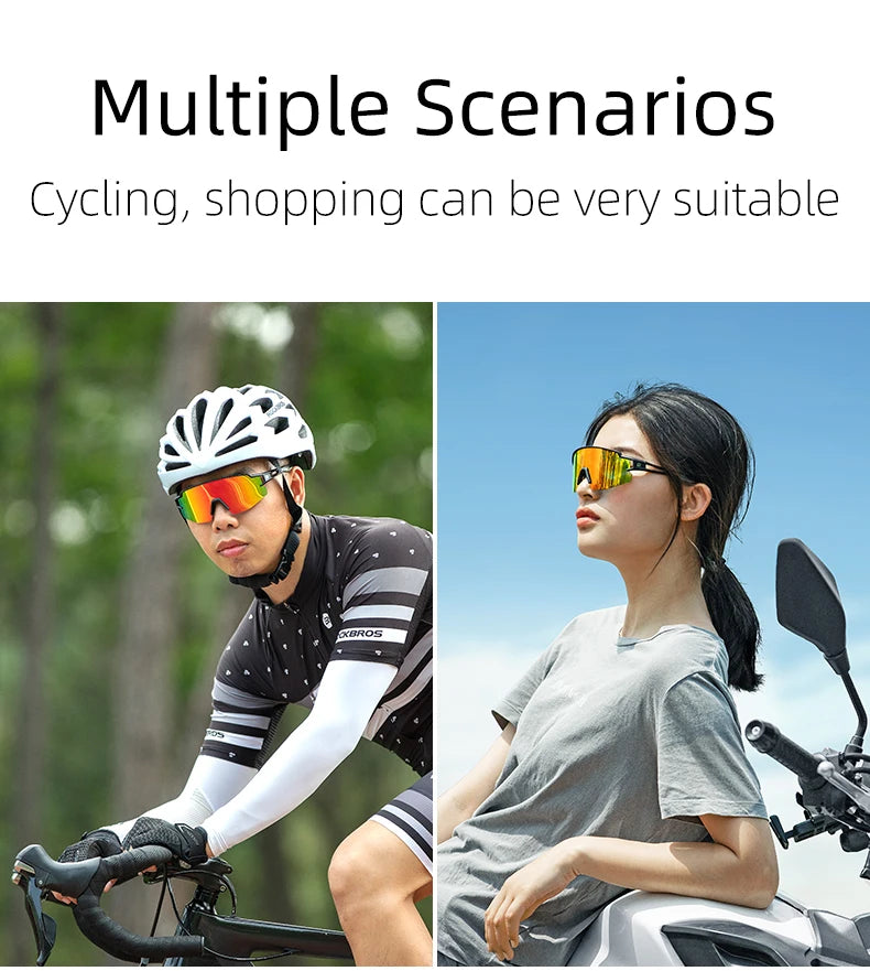 ROCKBROS Photochromic Polarized Cycling Glasses UV400 Protection
