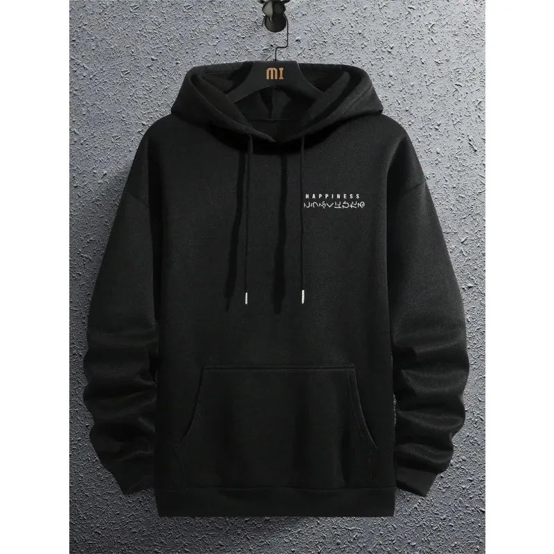 Japanese Cartoon Printing Men Hoodie O Neck Fleece