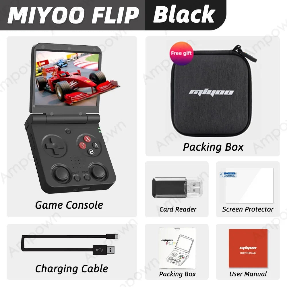 MIYOO Flip V2 Handheld Game Console With IPS Display