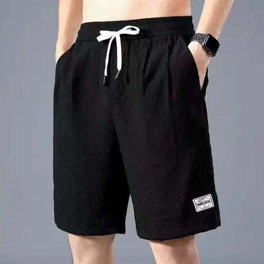 Mens Ice Silk Casual Shorts Loose Fit Summer Style Everyday
