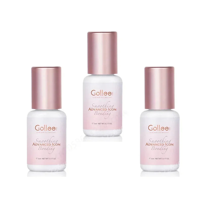 Gollee Pink Adhesive Eyelash Extension Glue 5ml Lashes Adhesive for Volume Lashes Individual Lashes Wholesale Price Own Logo