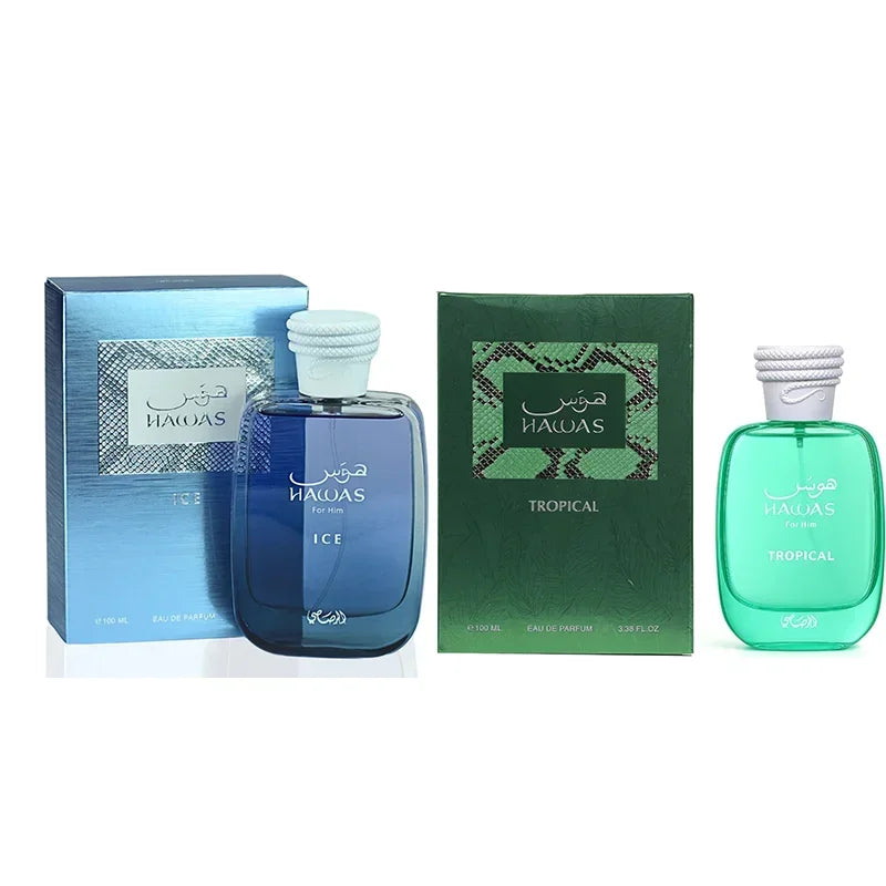 RASASI Hawas Tropical Eau De Parfum Spray Long-Lasting Scent Pour Homme Spray Original Arabic Perfume Marine Aromatic Notes