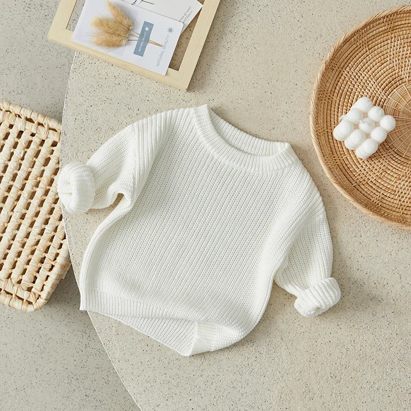 Suefunskry Newborn Unisex Knitted Long Sleeve Sweater