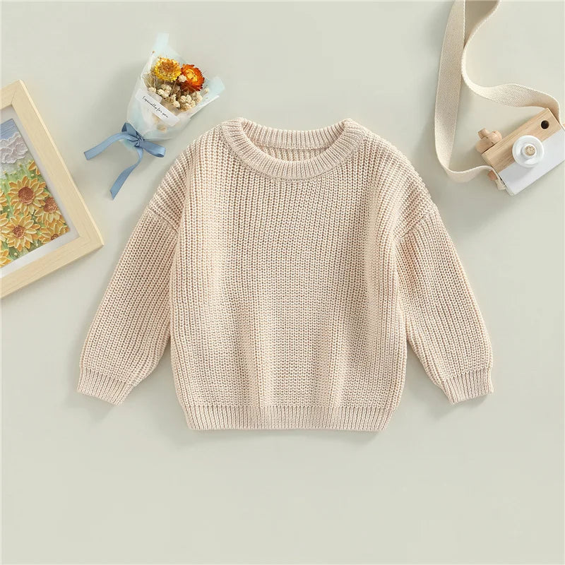 Suefunskry Newborn Unisex Knitted Long Sleeve Sweater