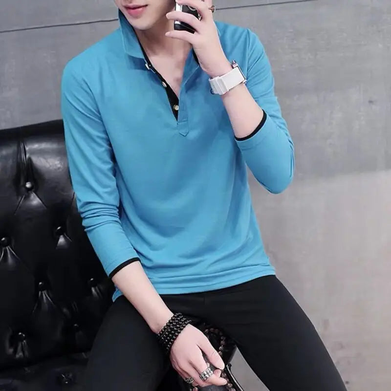 Shangkaka Men's Polo Shirt Slim Fit Casual Tee