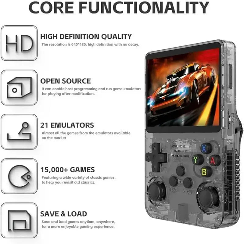 WUDS R36S Portable Handheld Game Controller With Rechargeable Battery