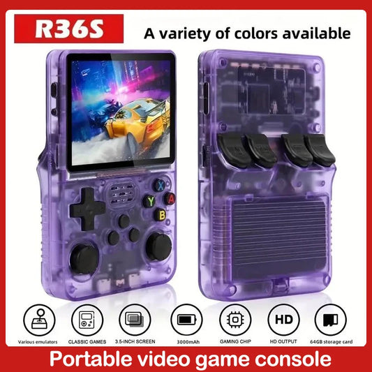 WUDS R36S Portable Handheld Game Controller With Rechargeable Battery