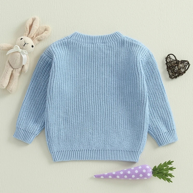 Guangdong Kids Easter Bunny Ears Knit Unisex Sweater