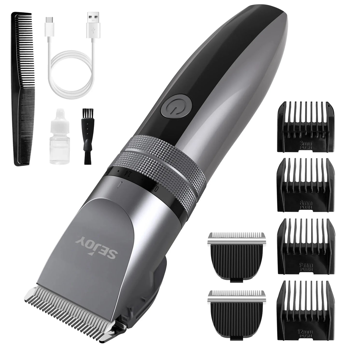 Sejoy Electric Hair Clippers Professional Kit USB Rechargeable Beard Trimmer