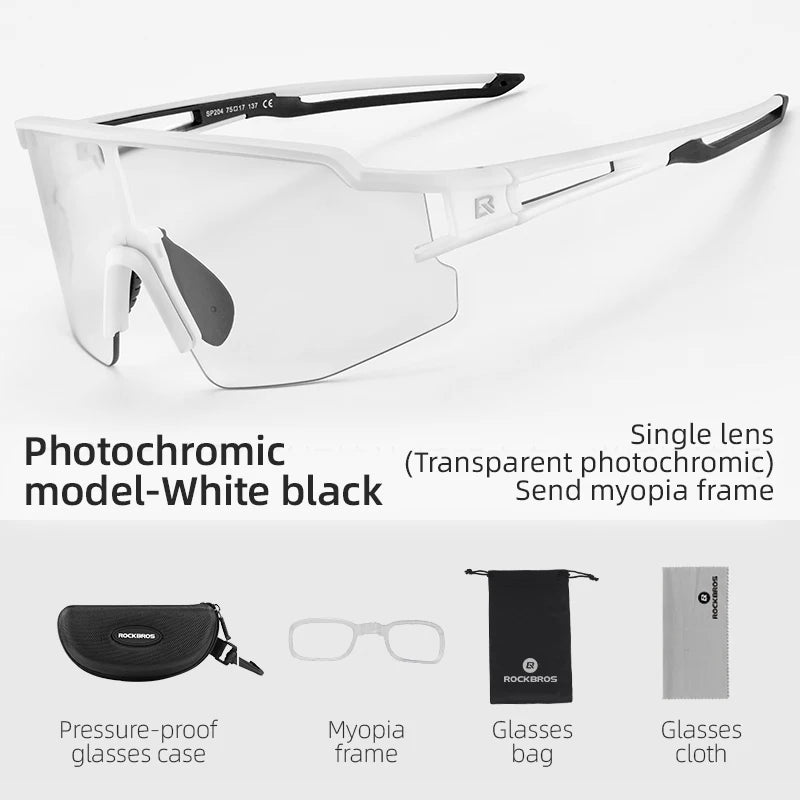 Rockbros Photochromic Polarized Cycling Glasses UV400 Eyewear