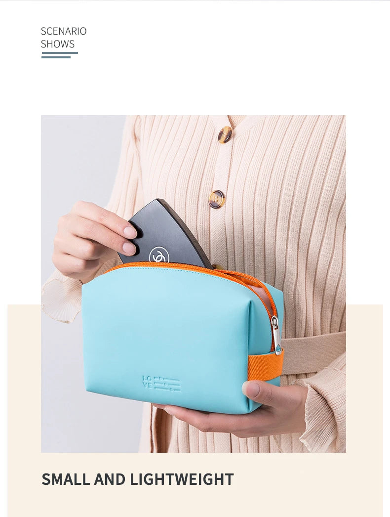 QUEENSHOWCN Waterproof Cosmetic Bag Travel Storage Case