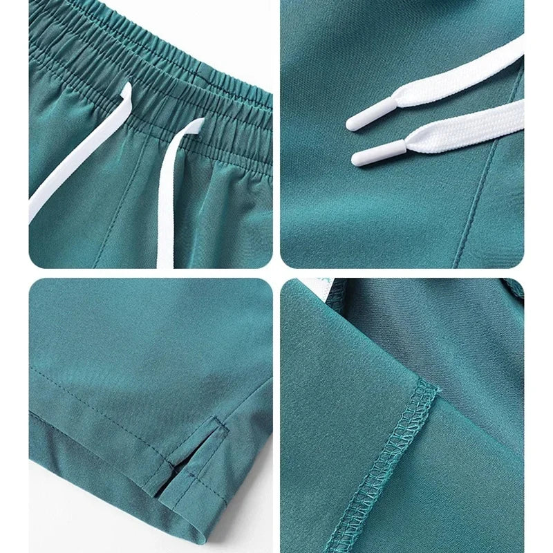 Summer Mens Sports Shorts Solid Color Casual Jogging Beach