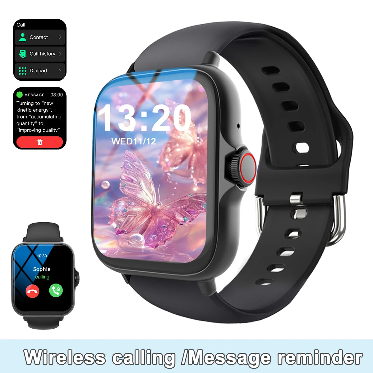 LOMAXFR Smart Watch With Touch Screen Calls Messages Music