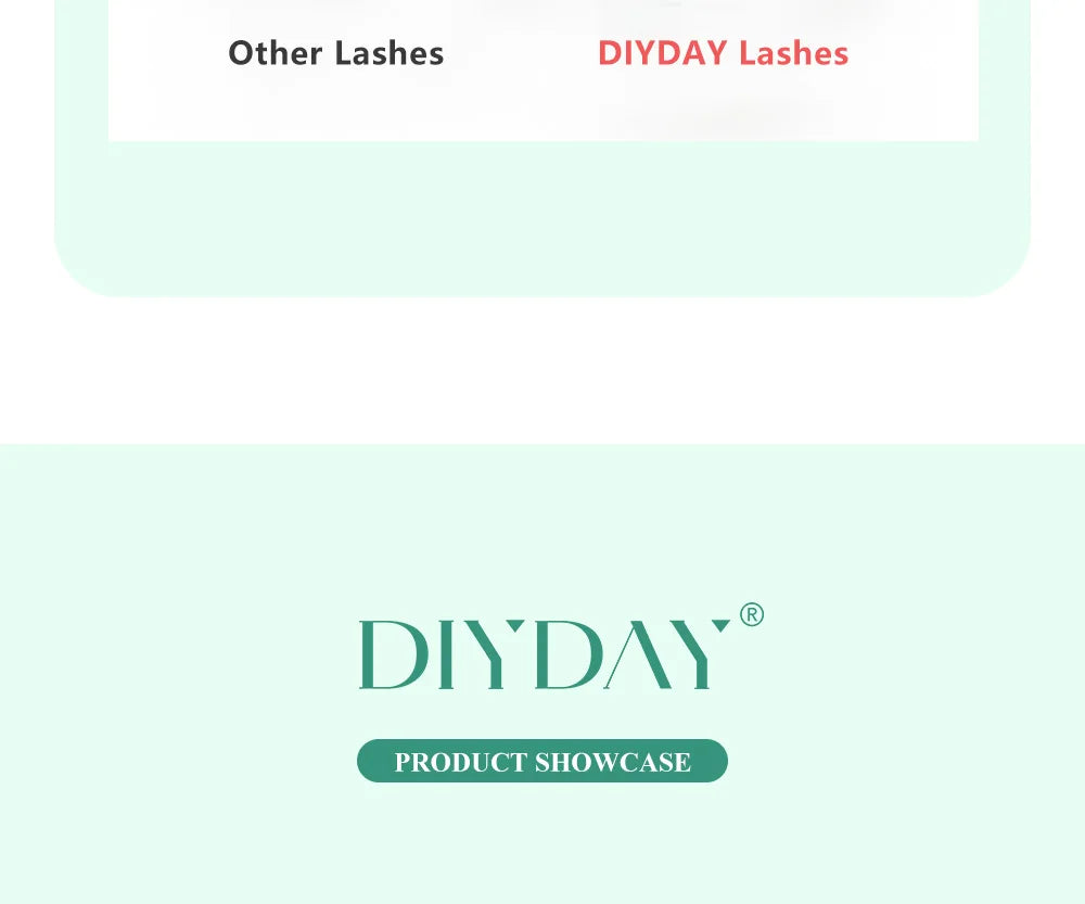 DIYDAY U-shaped 3D 4D 5D Eyelash Extension New Style U Shape W Bloom Lashes Premade Fans Lightweight Fluffy Mink Faux Eyelashes