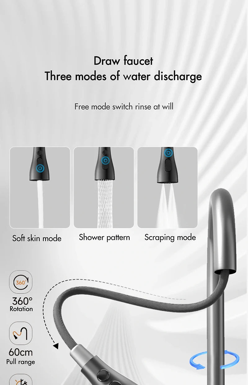 MYQualife 304 Stainless Steel Waterfall Kitchen Sink With Digital Faucet