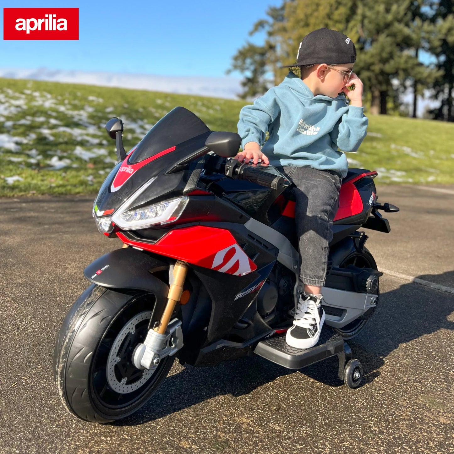 Aprilia Licensed 24V Kids Electric Motorcycle Ride On Toy