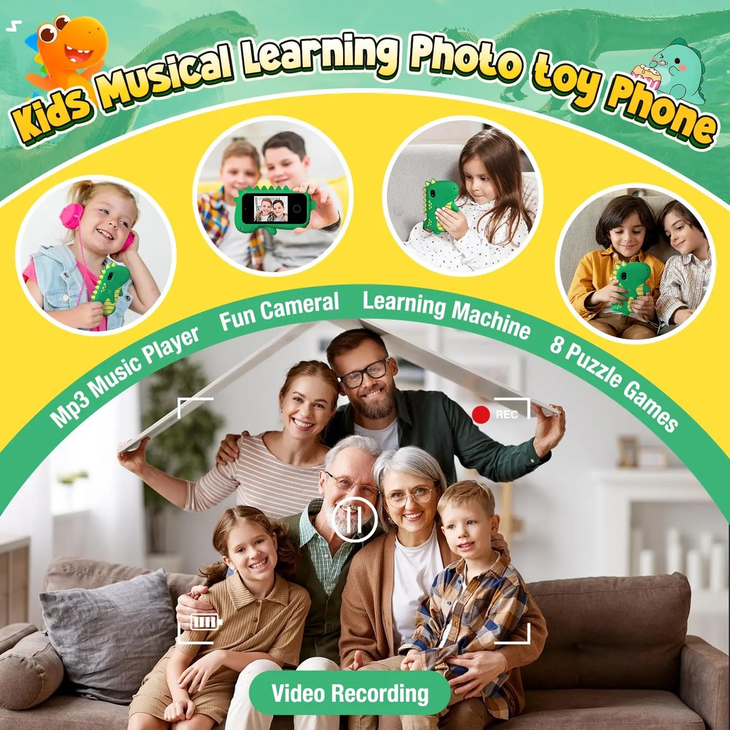 DIAMOOKYCN Kids Smart Phone Toy Educational Camera For Kids
