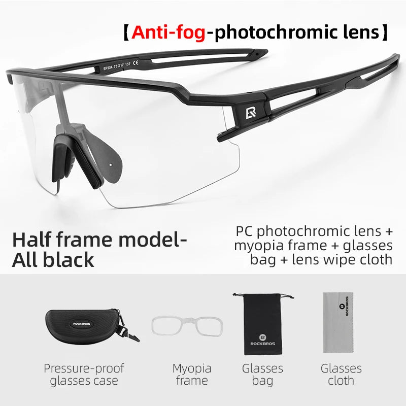 Rockbros Photochromic Polarized Cycling Glasses UV400 Eyewear