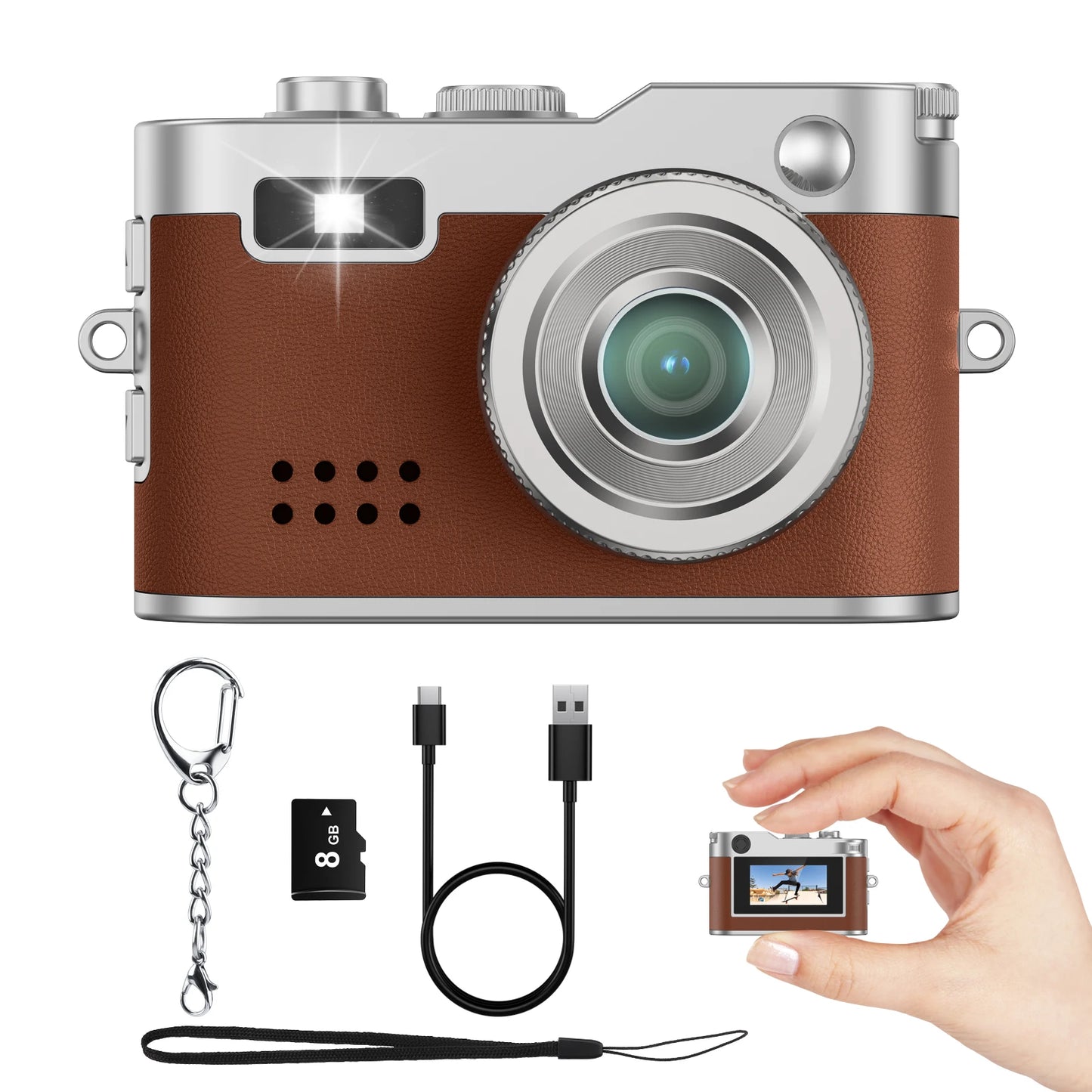 GofunlyCN Portable Mini Camera Keychain 1080P HD 8GB Gift