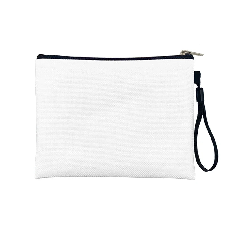 Canvas Cosmetic Bag Blank DIY Make Up Pouch Pencil Case