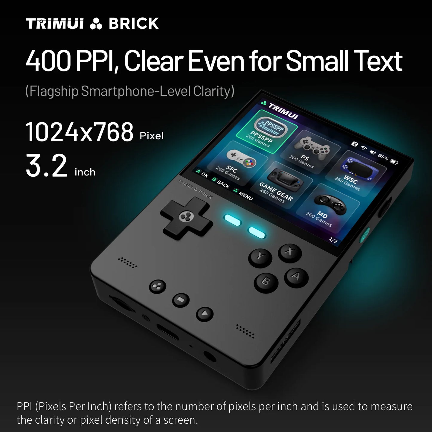 TRIMUI Brick Handheld Game Console Linux System LED Keys