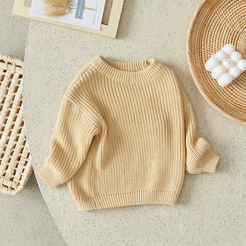 Suefunskry Newborn Unisex Knitted Long Sleeve Sweater
