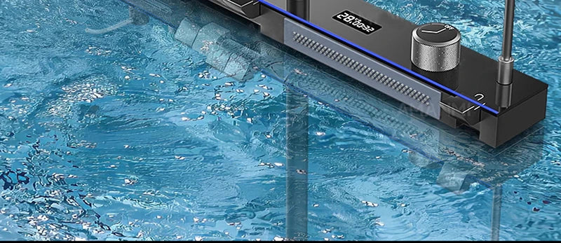 MYQualife 304 Stainless Steel Waterfall Kitchen Sink With Digital Faucet