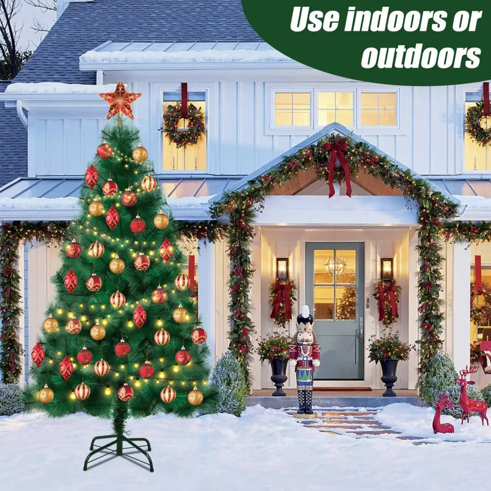 6/7FT Artificial Christmas Tree with Branch Tips with Sturdy Metal Stand, Imitation Pine Needle Xmas Tree for Home Office