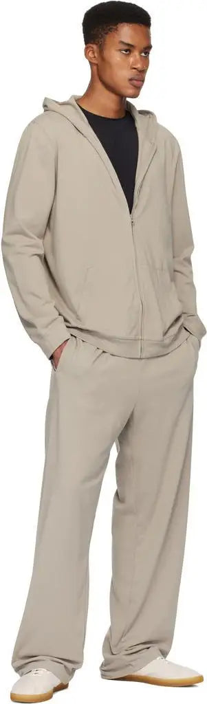 Skims Gray Jersey Lounge Zip Up Hoodie Cotton Everyday