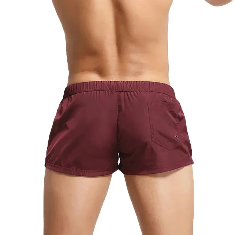 Men Casual Shorts With Pockets Mesh Boxer For Summer Gym