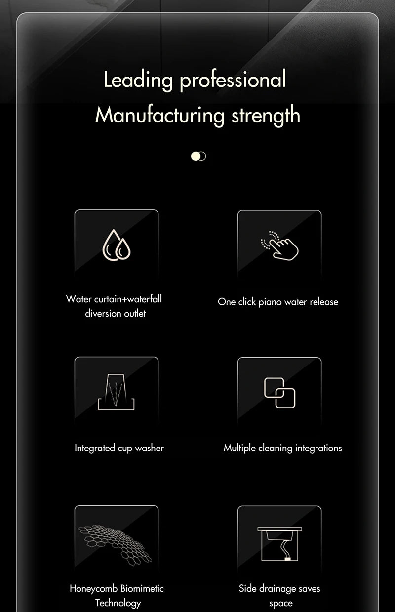 MYQualife 304 Stainless Waterfall Kitchen Sink Faucet With Digital Display