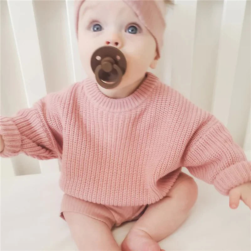 Suefunskry Newborn Unisex Knitted Long Sleeve Sweater