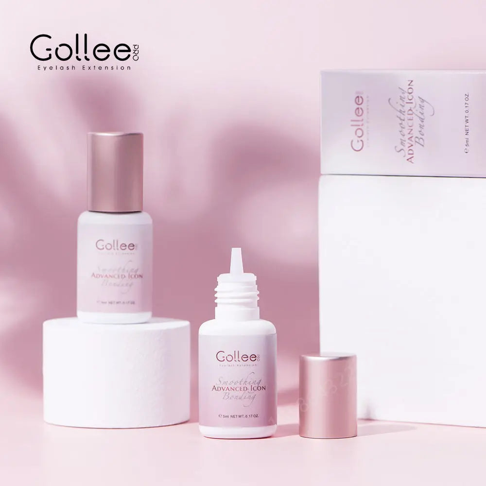 Pink Adhesive Gollee Eyelash Extension Glue 5ml Lashes Adhesive For Volume lashes Individual lashes Wholesale Price Own logo