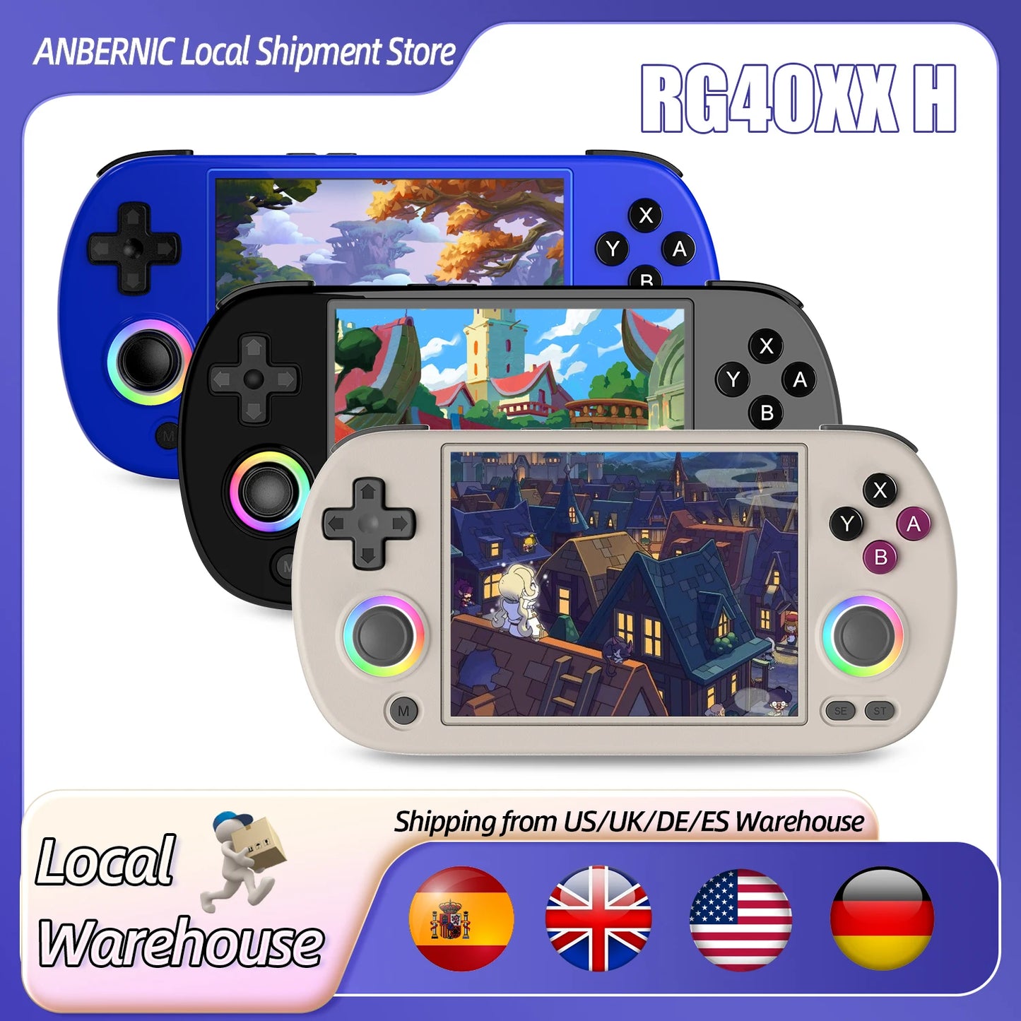 Anbernic RG40XX H Retro Handheld Game Console IPS Screen